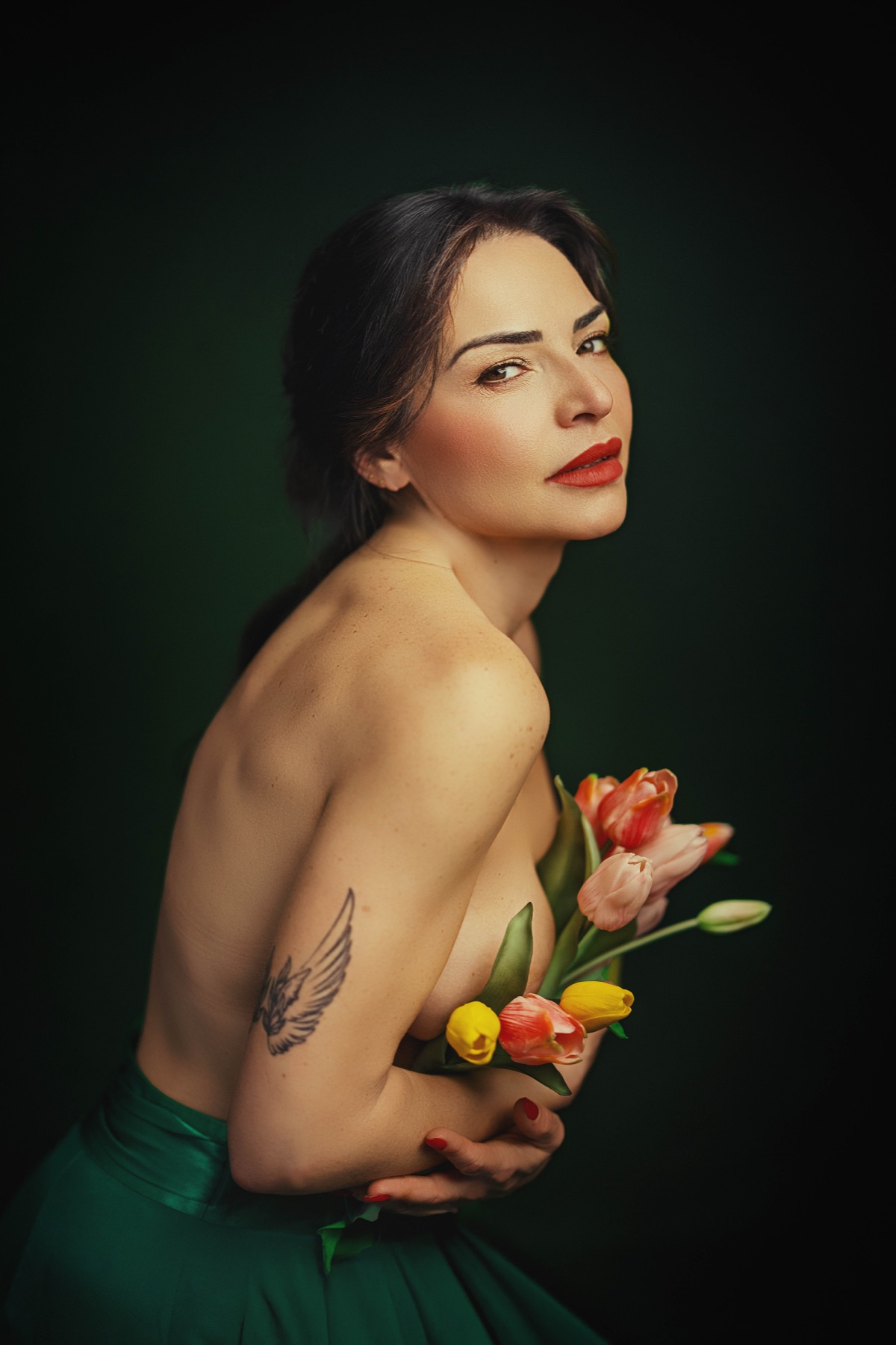 Fotografía final de sesión artística de Mara Saiz, detalle
